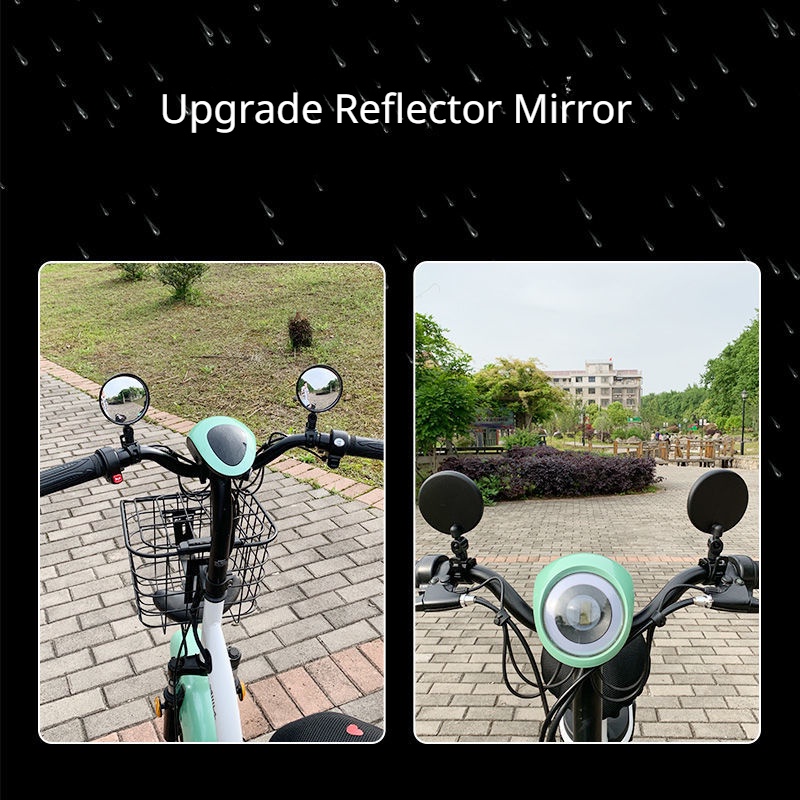 Gương Chiếu Hậu 8cm Phong Cách Retro Dành Cho Xe Đạp Điện
