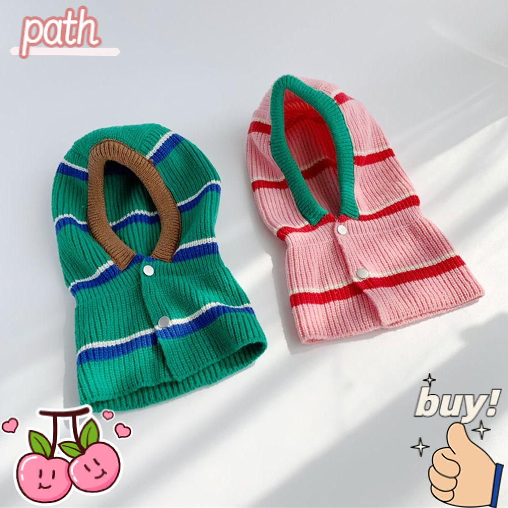 PATH Mũ Trùm Đầu Kiêm Khăn Choàng Cổ Kẻ Sọc Nhiều Màu Chống Gió Thời Trang