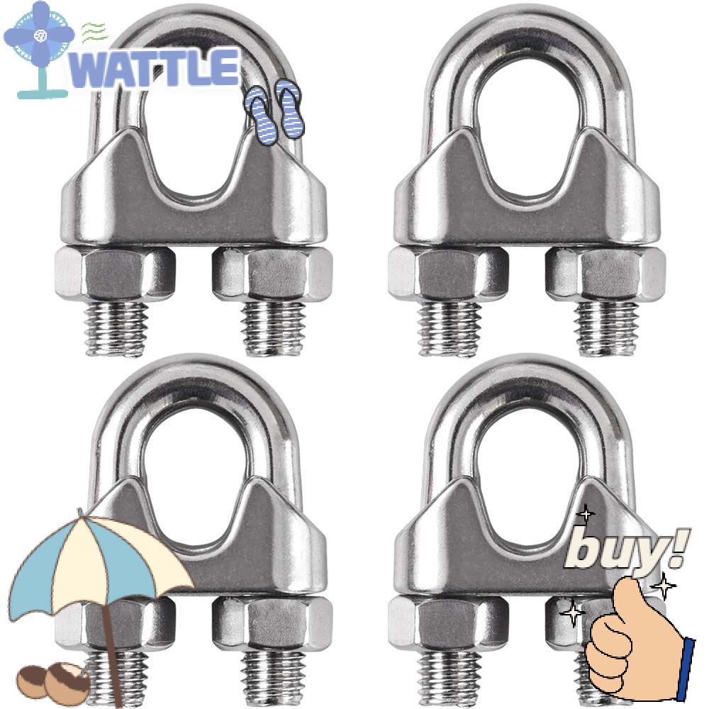 Set 4 Kẹp Dây U M12 1 / 2 Inch Bằng Thép Không Gỉ 304 Chất Lượng Cao