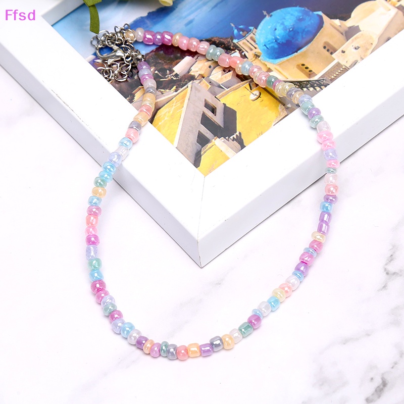 {Ffsd} Vòng Cổ Chuỗi Hạt Nhiều Màu Sắc Phong Cách Boho Thời Trang Làm Quà Tặng Cho Nữ