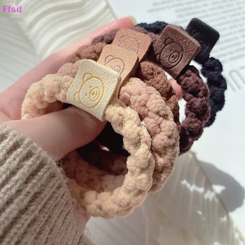 Bộ 5 Dây Buộc Tóc Cao Su Co Giãn Phong Cách Hàn Quốc Cho Nữ