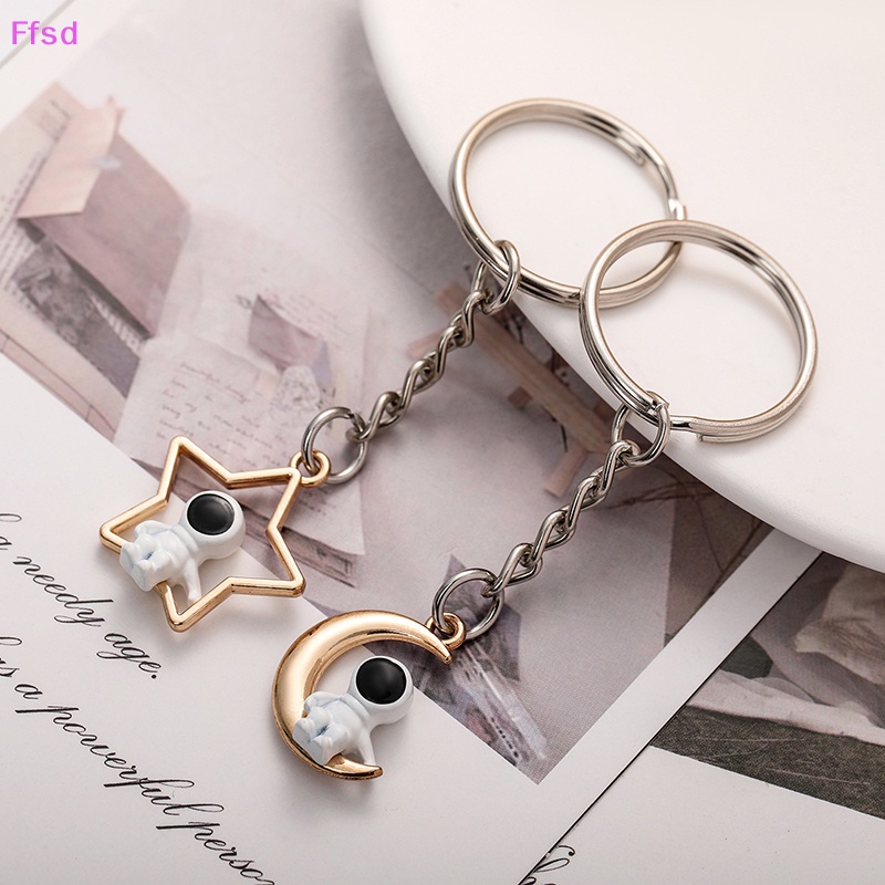 {Ffsd} Móc Khóa Cặp Đôi Hình Mặt Trăng Ngôi Sao Thiết Kế Sáng Tạo Lãng Mạn