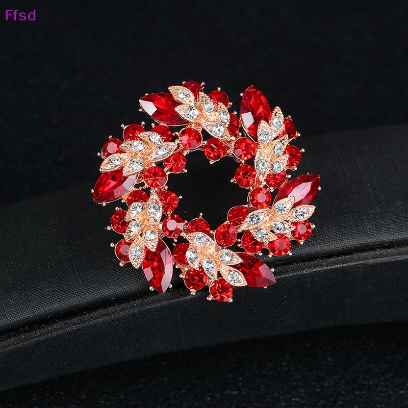 {Ffsd} Trâm Cài Áo Hình Hoa Bauhinia Pha Lê Thời Trang Phụ Kiện Quần Áo Khăn Choàng * Bán Chạy