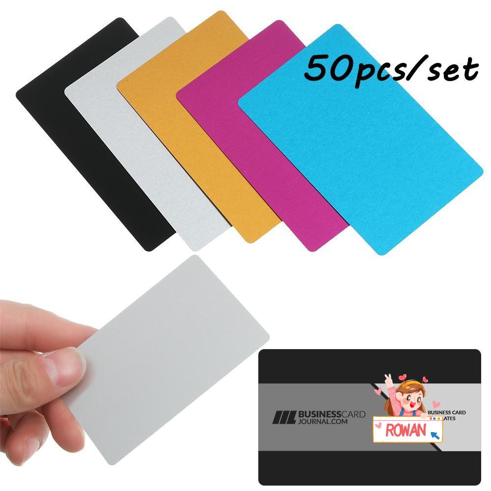 ROWANS Set 50 Tấm Thẻ Tên Doanh Nhân Bằng Nhôm Mịn
