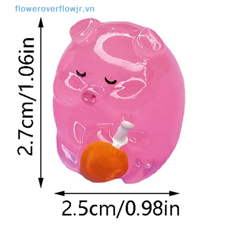 1 Tượng Heo Con Bằng Nhựa Phát Quang Trang Trí Giáng Sinh