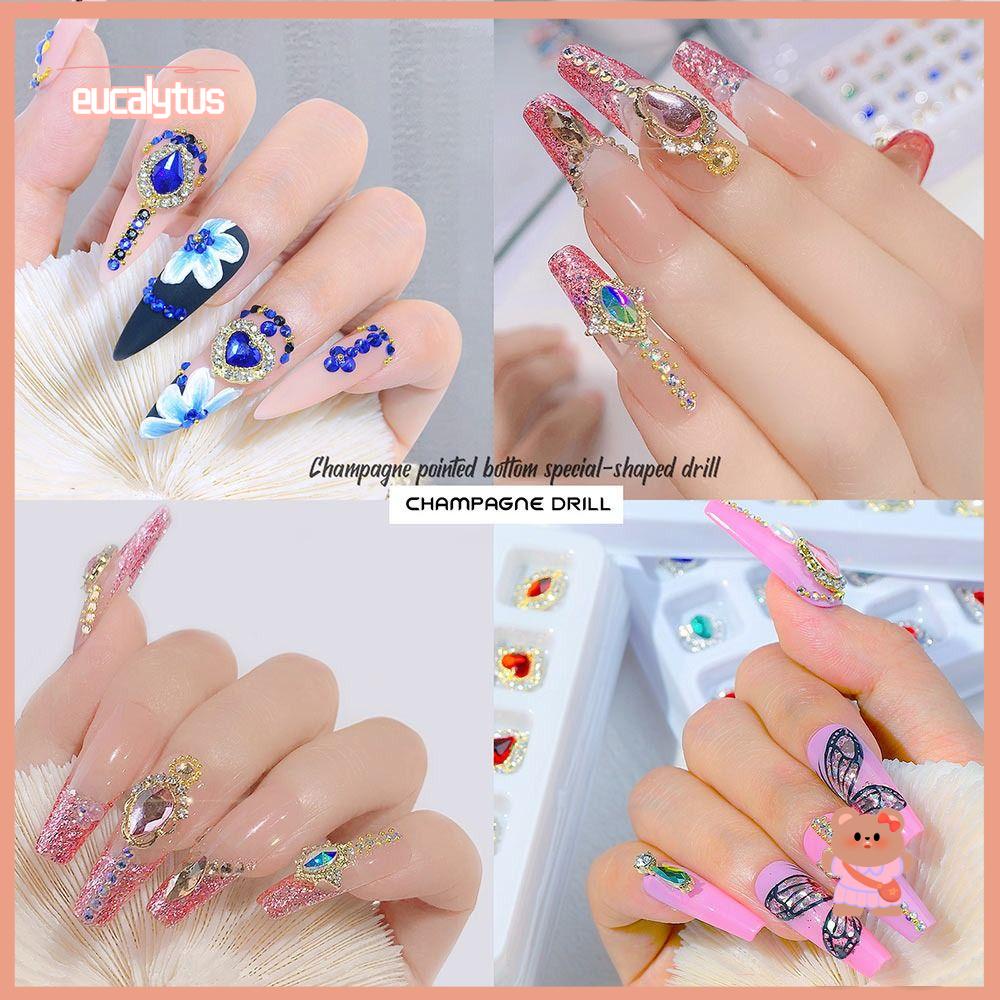 EUTUS Set 20 Phụ Kiện Trang Trí Móng Tay Nghệ Thuật Mới