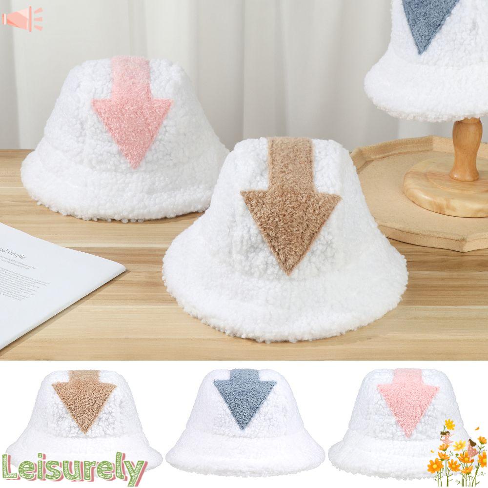 LEILY Mũ Bucket Len Thêu Biểu Tượng Mũi Tên