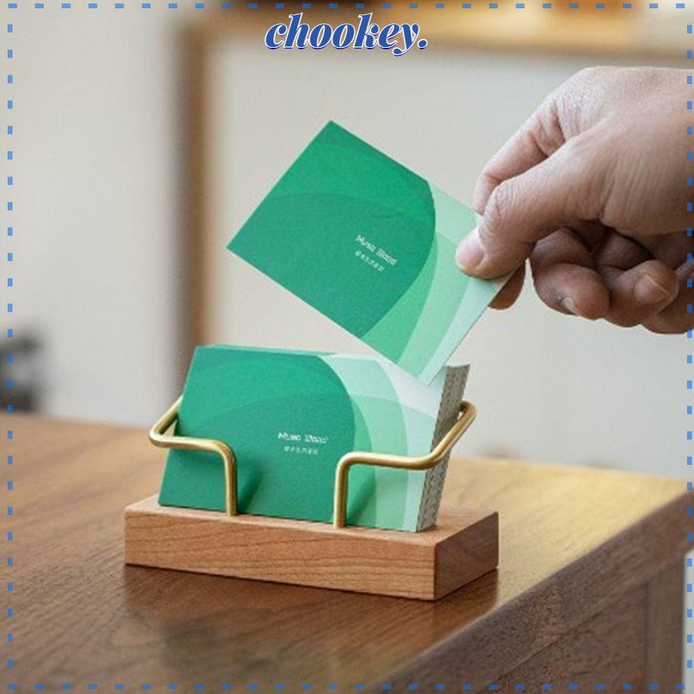 CHOOKEY Khay Gỗ Đựng Thẻ ID Để Bàn Siêu Bền Tiện Dụng