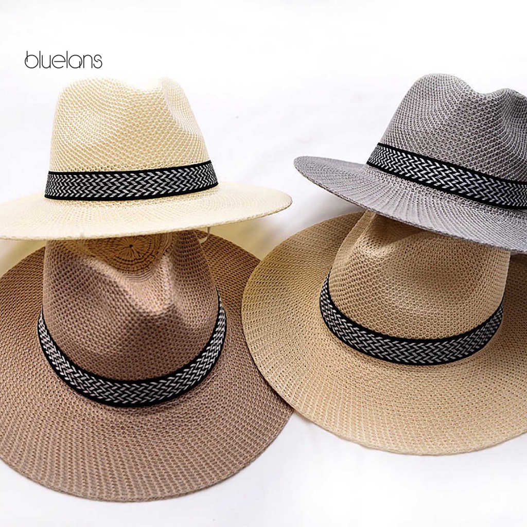 Mũ Rộng Vành Chống Nắng Chất Liệu Thân Thiện Với Da Thời Trang Đi Biển Mùa Hè Cho Nam