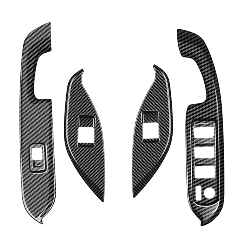 Miếng Dán Bảng Điều Khiển Nâng Cửa Kính Xe Hơi Bằng ABS Sợi Carbon Cho Toyota Voxy 2022