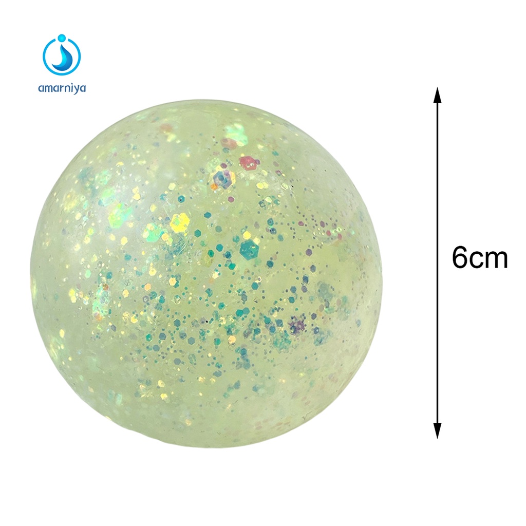 (Shop Amart) Đồ Chơi Bóp Hình Trái Bóng Kim Sa Mềm Giúp Giải Tỏa Căng Thẳng