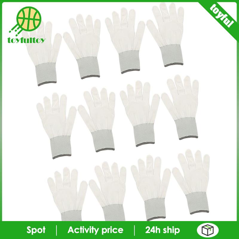 Bộ 6 Đôi Găng Tay Cotton Dùng Để Quấn Xe Hơi