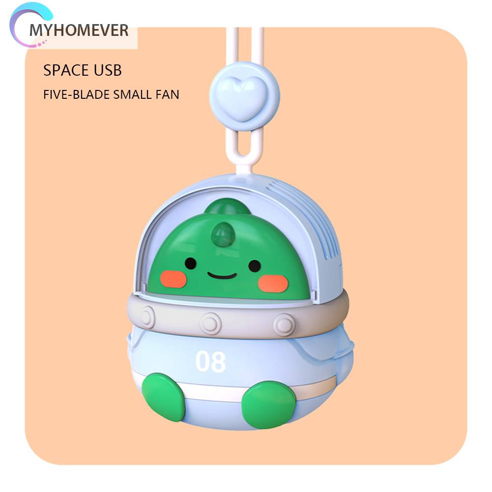 Quạt Làm Mát USB Mini Đeo Cổ 3 Tốc Độ Hình Động Vật Di Động Cho Nhà Ở