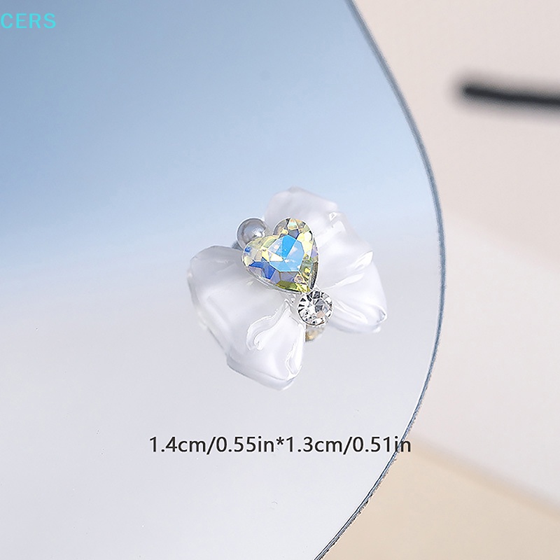 Phụ Kiện Trang Trí Móng Tay Hình Bướm Bằng Hợp Kim Acrylic Kính Trong Suốt