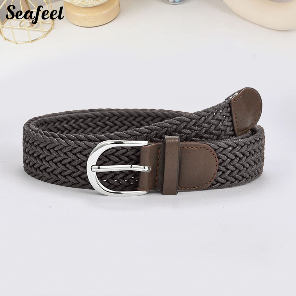 Thắt Lưng Dây Bện Bản Rộng Màu Trơn Chống Vỡ Có Thể Điều Chỉnh Cho Nam Nữ