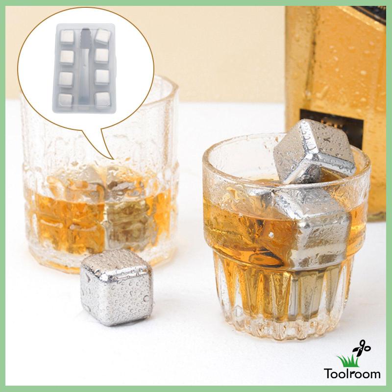 Khuôn Làm Đá Viên Bằng Thép Không Gỉ 2.5cm Có Thể Tái Sử Dụng