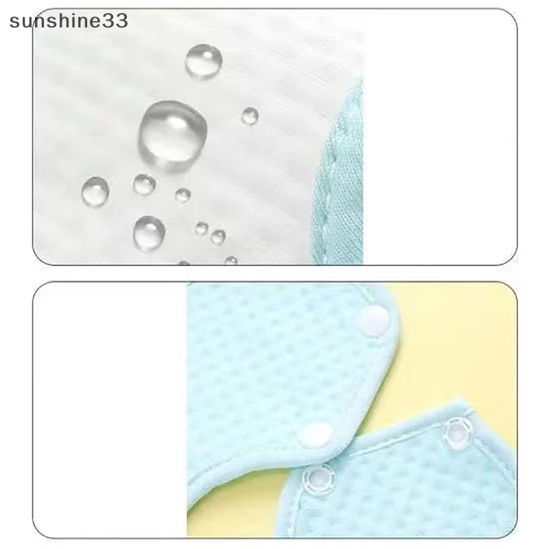 Yếm Ăn Cotton Họa Tiết Hoạt Hình Gấu Cười Dễ Thương Cho Bé