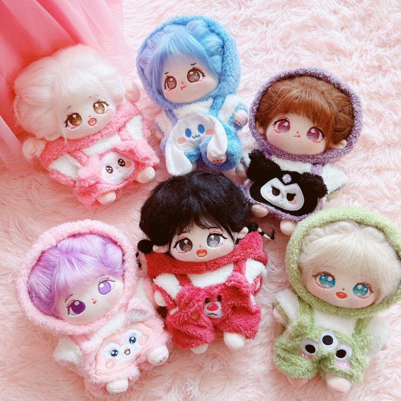 Jumpsuit Cotton 20cm Họa Tiết Động Vật Dễ Thương Cho Búp Bê