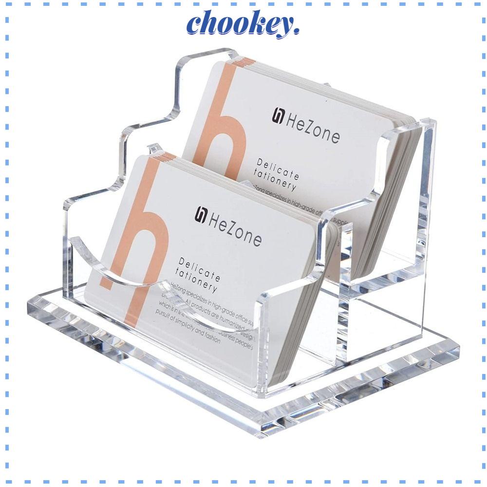 CHOOKEY Kẹp Gắn Ảnh / Thẻ Ghi Chú Bằng Acrylic Trong Suốt Tiện Dụng Cho Văn Phòng