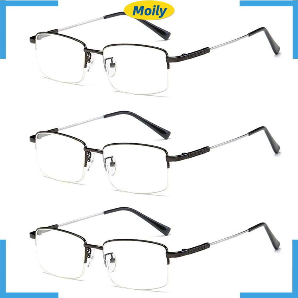 MOILYVN Kính Đọc Sách Nửa Gọng Chống Ánh Sáng Xanh Phong Cách Vintage