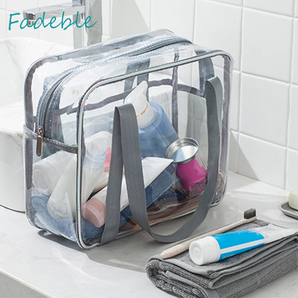 Túi Đựng Mỹ Phẩm Bằng PVC Trong Suốt Đa Năng Có Khóa Kéo Tiện Dụng Cho Nữ