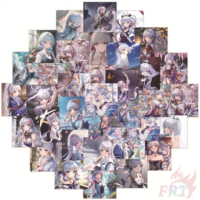 ❉ Tác động của Genshin. Nhãn Dán Kamisato Ayaka Series 01 ❉ Bộ 60 Sticker Chống Thấm Nước Họa Tiết Doodle Hợp Thời Trang