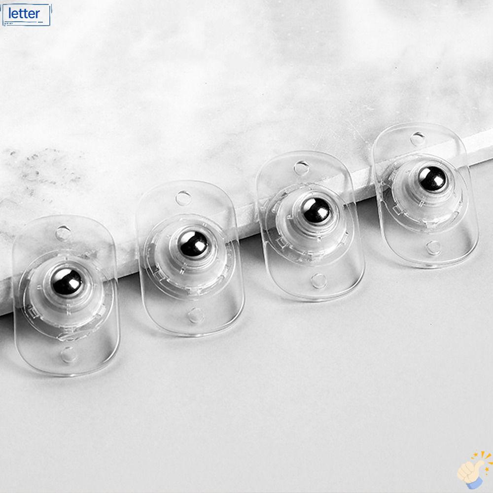 LET Bộ 4 Bánh Xe Mini Trong Suốt Bằng Thép Không Gỉ