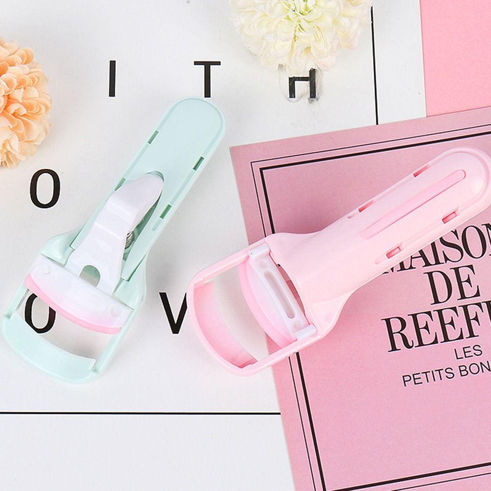 Jeniferdz Kẹp Bấm Lông Mi Bằng Nhựa Không Kéo Giúp Uốn Cong Lông Mi Giả Góc Rộng Lâu Trôi Cho Nữ