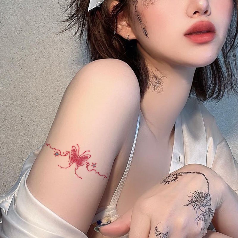 Hình Xăm Dán Tạm Thời Họa Tiết Nơ Chống Thấm Nước