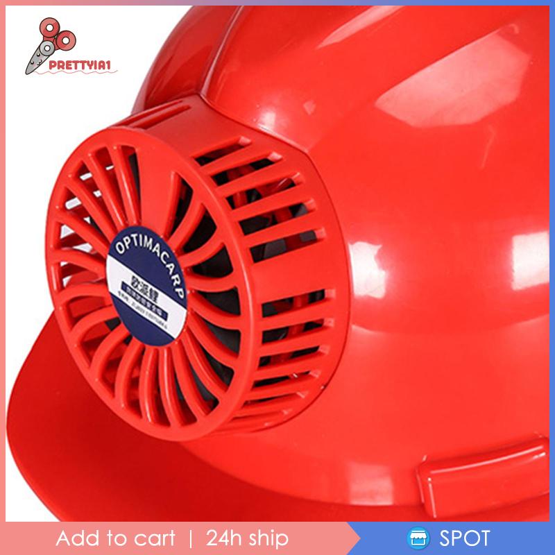 Mũ Xây Dựng Cứng Dày Dặn Có Quạt Sạc Bảo Vệ Khi Làm Việc Ngoài Trời