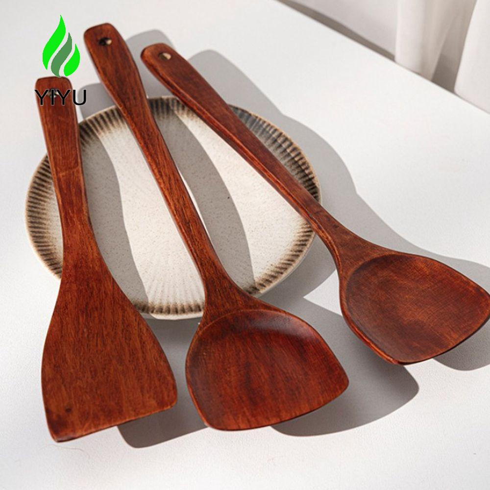 YIYU Muỗng Xới Cơm Bằng Gỗ Tự Nhiên Không Dính Dùng Cho Nhà Bếp