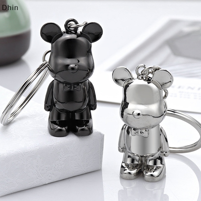 Móc Khóa Hình Gấu Hoạt Hình Bằng Kim Loại Sáng Tạo