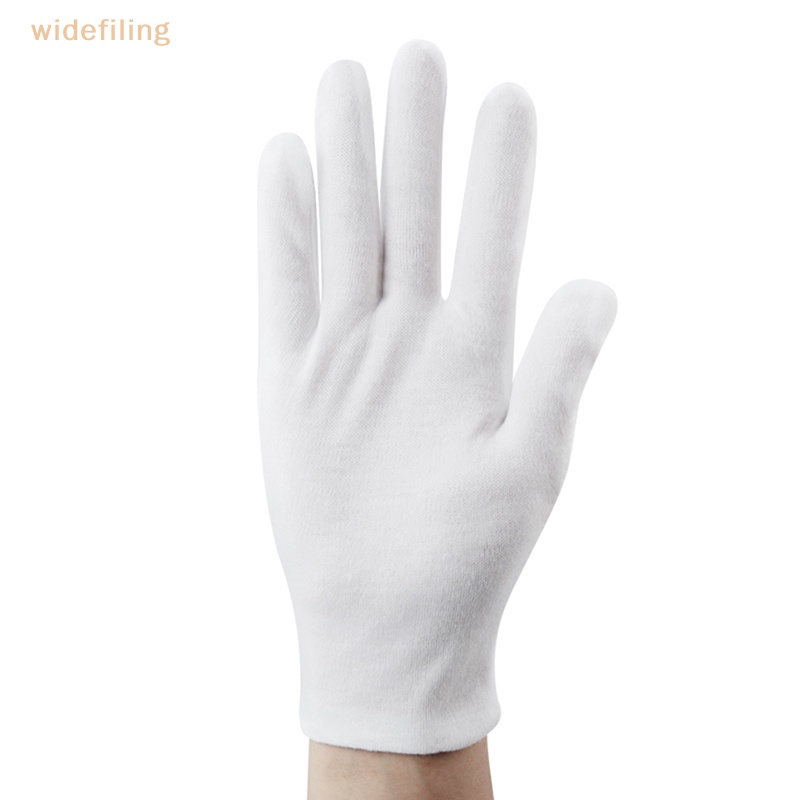 1 Đôi Găng Tay Cotton Màu Trắng Thấm Hút Mồ Hôi Dành Cho Nam Nữ