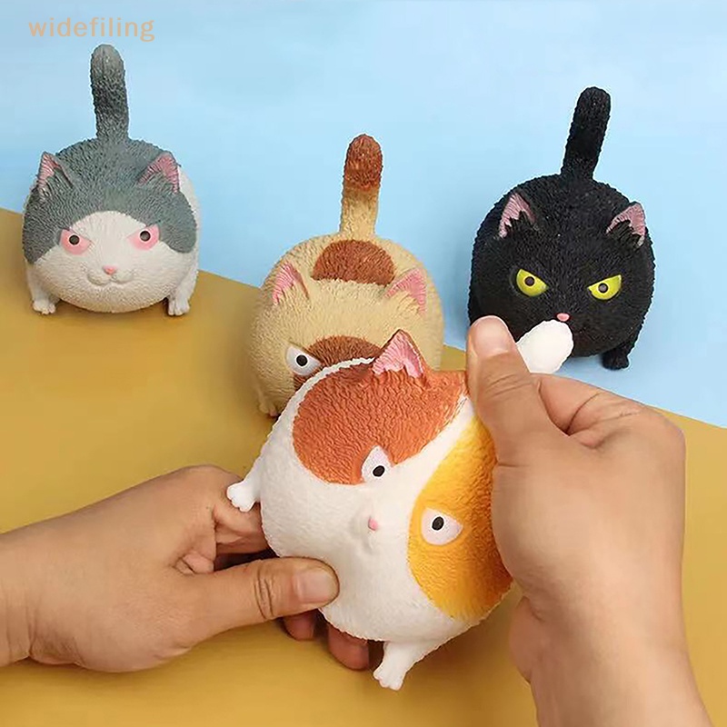 Đồ Chơi Nắn Bóp Đàn Hồi Giảm Stress Hình Mèo Hoạt Hình