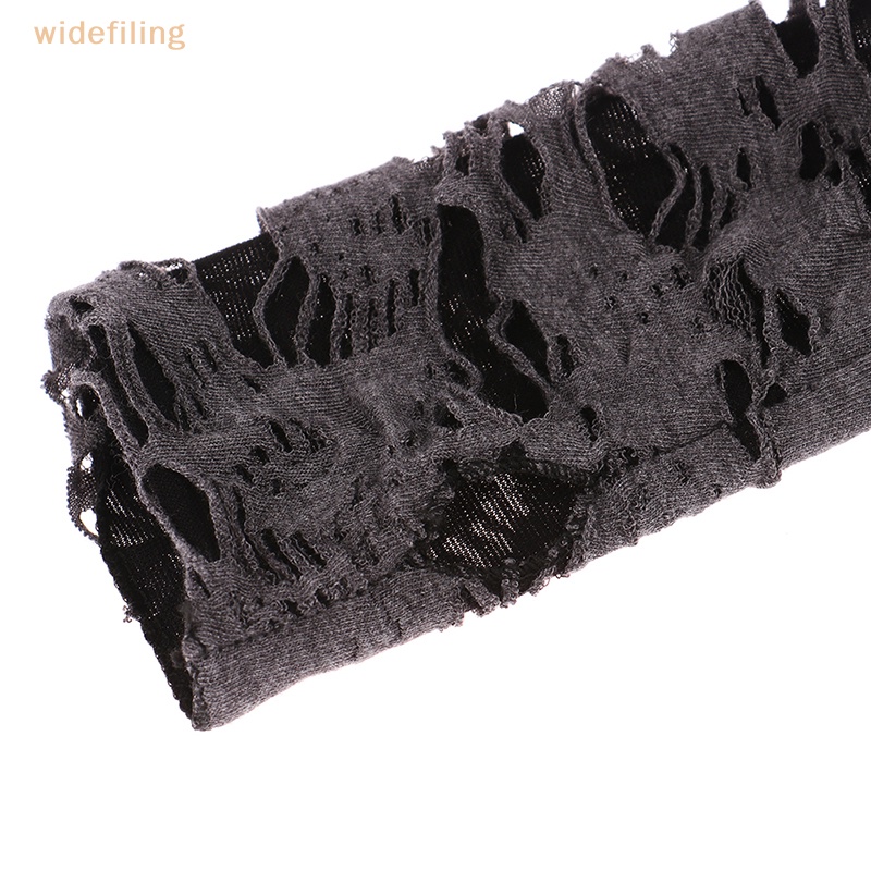 1 Đôi Găng Tay Hở Ngón Màu Đen Phong Cách Gothic