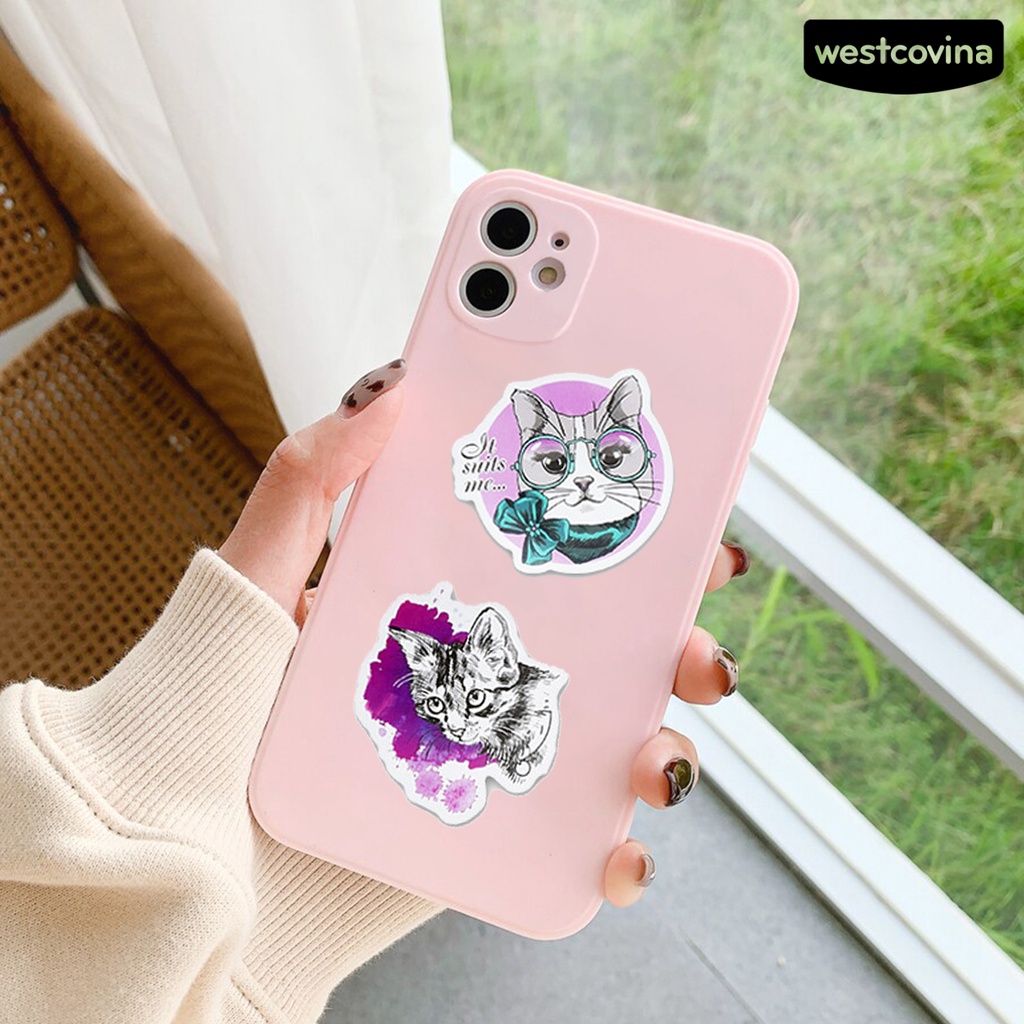 [WSTN]✎Bộ 50 Miếng Dán Chống Thấm Nước Họa Tiết Hoạt Hình Dễ Thương Độc Đáo Trang Trí Tủ Lạnh / Scooter DIY