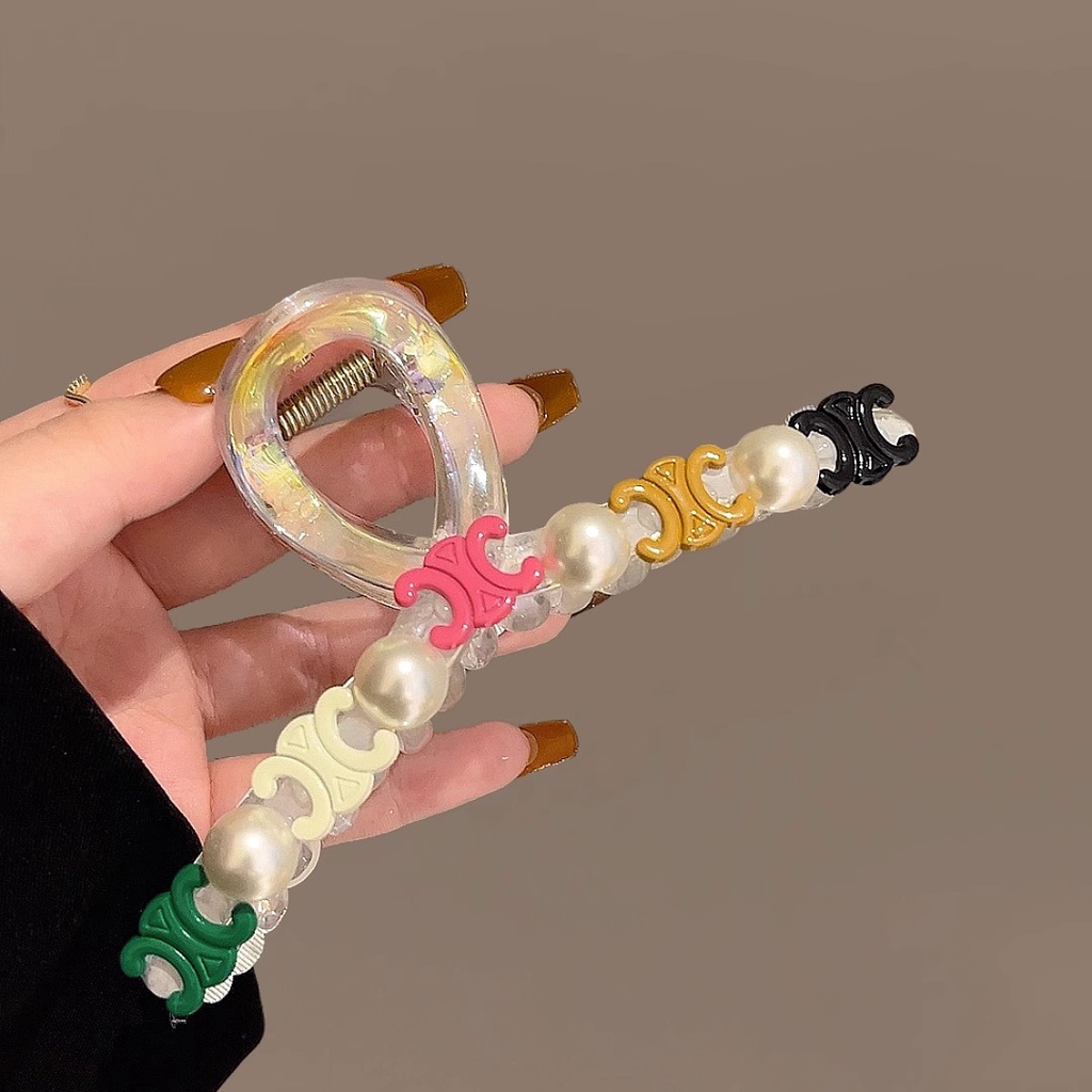 Kẹp Tóc Acrylic Trong Suốt In Chữ Thời Trang Cho Nữ