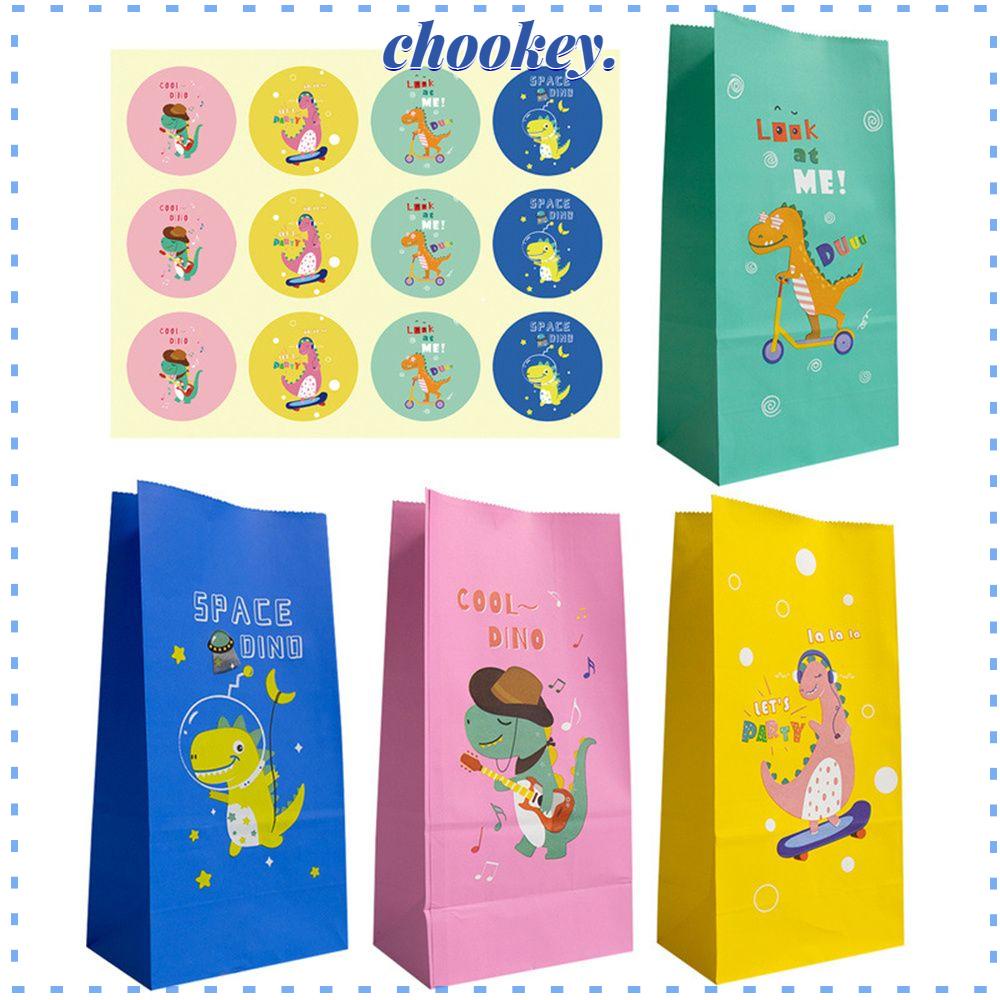 CHOOKEY Set 24 Túi Đựng Kẹo Hình Khủng Long Dễ Thương