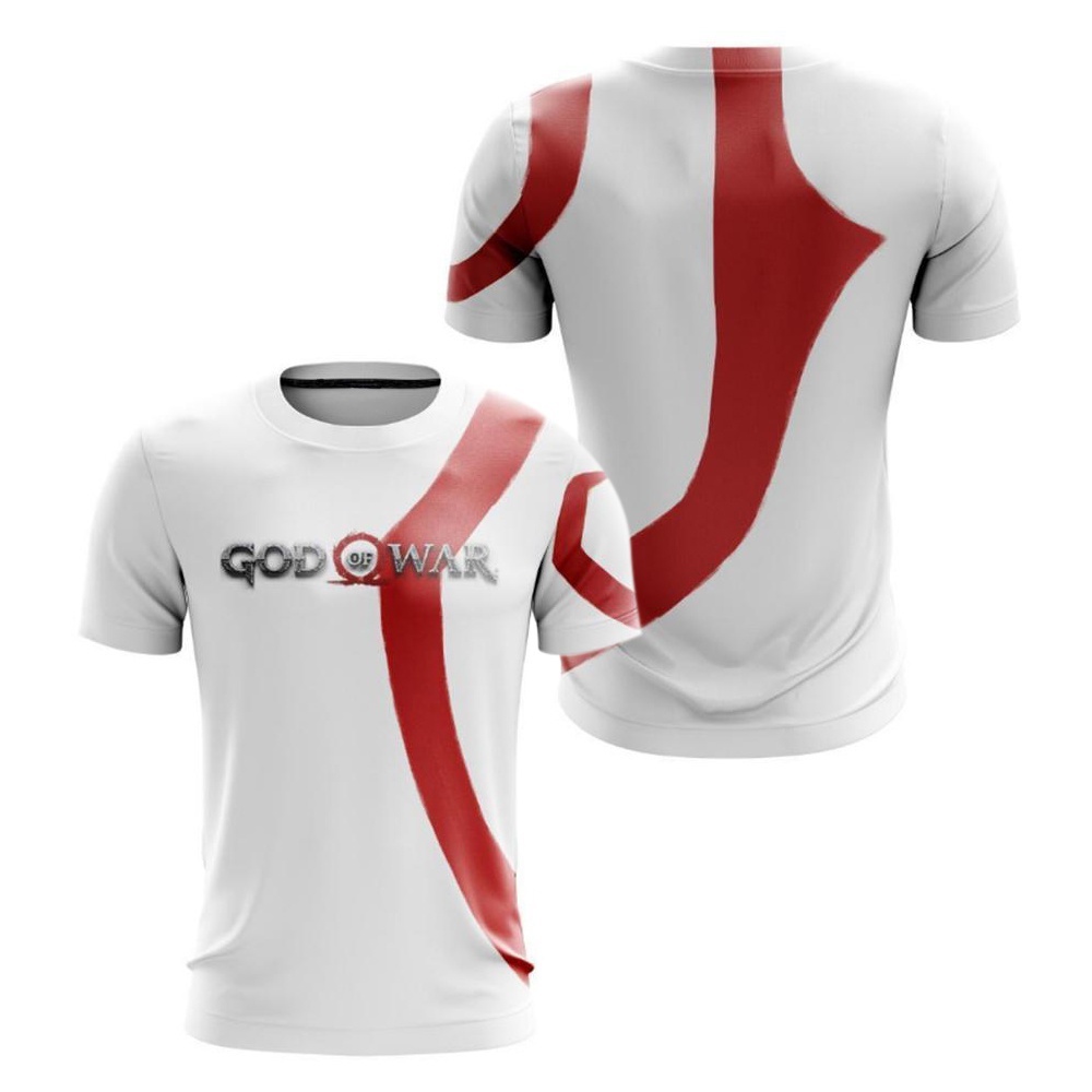 Áo Thun Tay Ngắn In Họa Tiết Kratos God of War 3D Phong Cách Harajuku Thời Trang Cho Nam Và Nữ