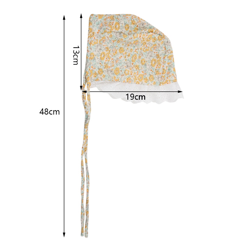 1 Nón Đội Cột Dây Bằng Vải Cotton Nguyên Chất Dành Cho Trẻ Sơ Sinh 0-12 Tháng Tuổi