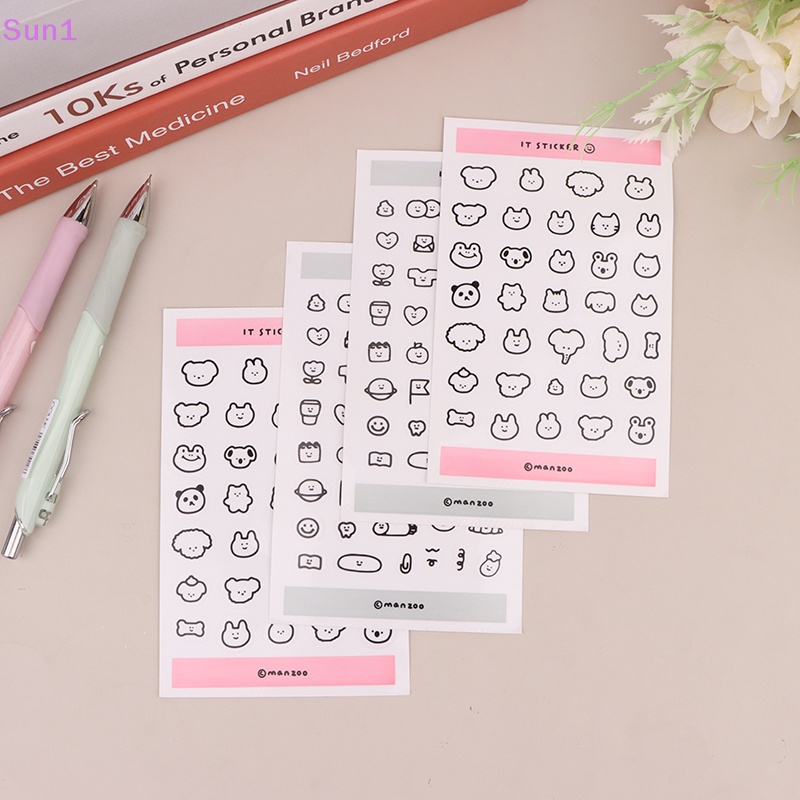 Set 1 &gt; 10 Sticker Dán Trang Trí Điện Thoại / Sổ Tay Hình Động Vật Dễ Thương