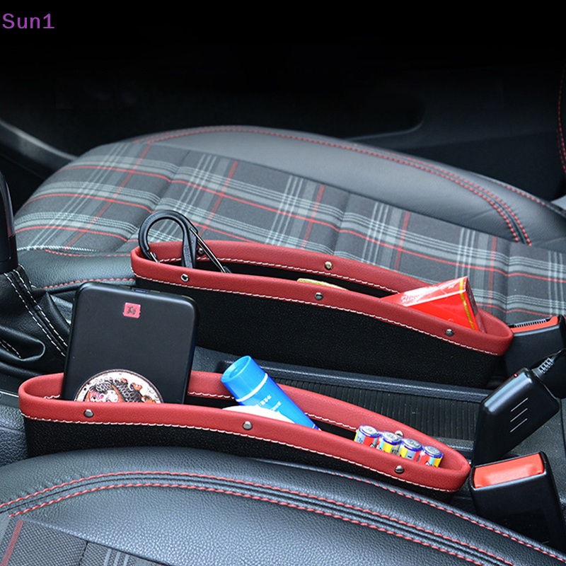 Sun1 &gt; 1 Hộp Da Đựng Đồ Bốn Màu Sắc Gắn Khe Hở Ghế Ngồi Xe Hơi