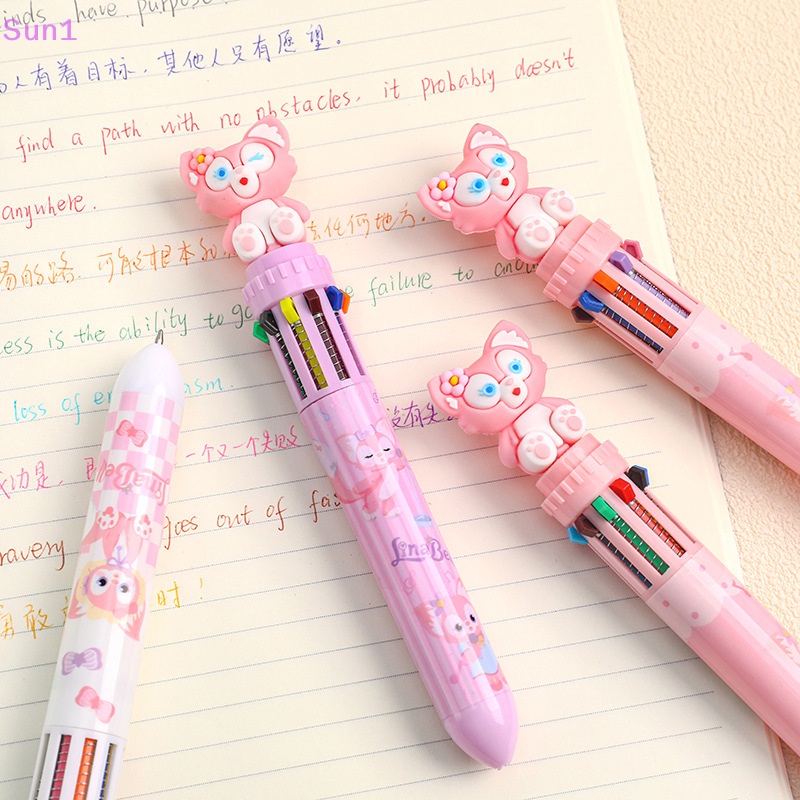 Bút Bi Ngòi 0.7mm 10 Màu Họa Tiết Hoạt Hình Xinh Xắn