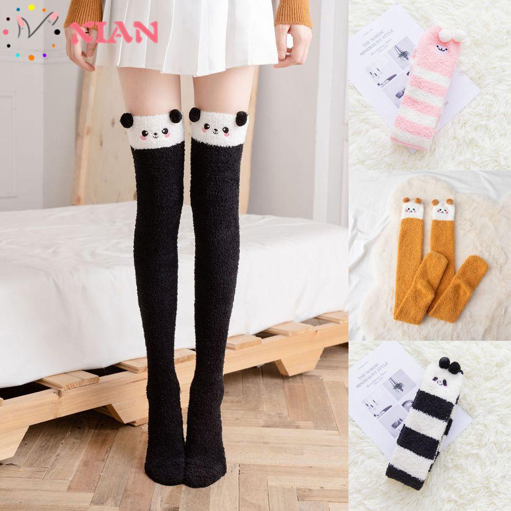 XIANTIN Tất Lông Cừu San Hô Dày Dặn Ấm Áp Xinh Xắn Mùa Thu Đông