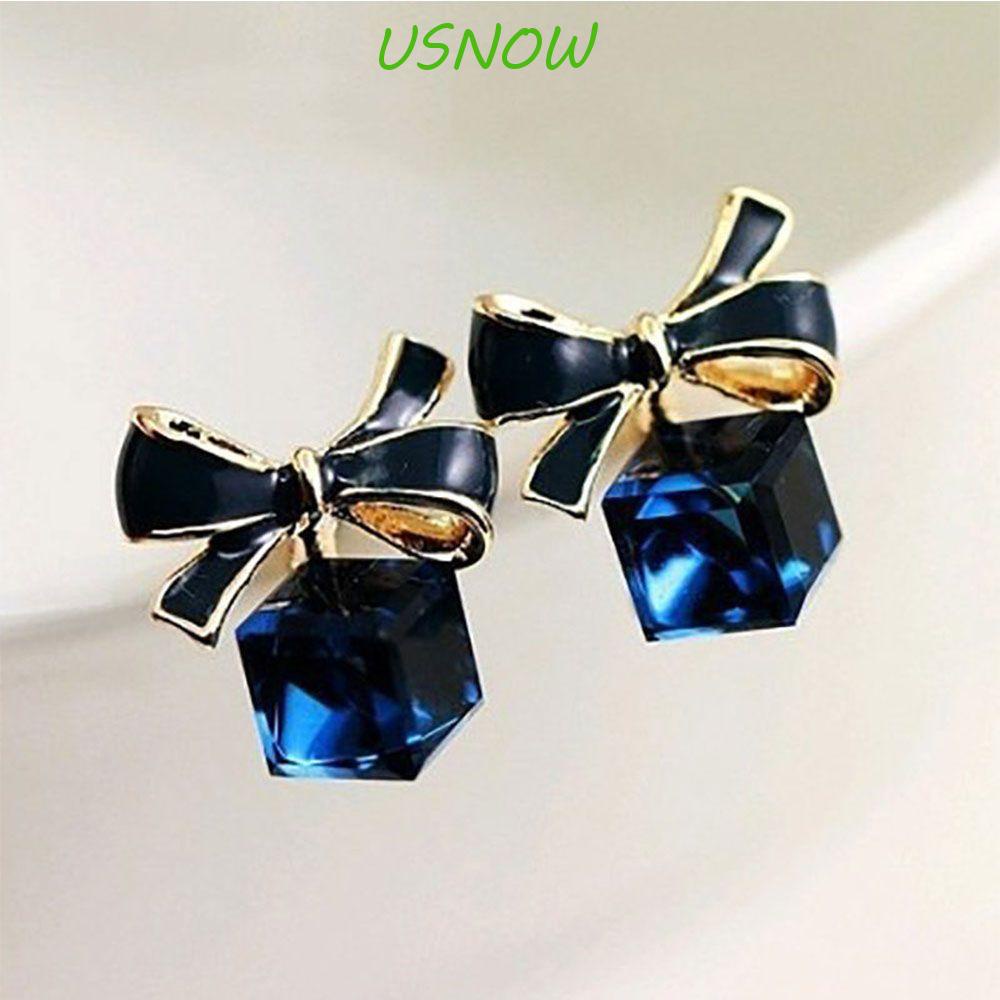 USNOW 1 Cặp Bông Tai Đính Đá Thời Trang