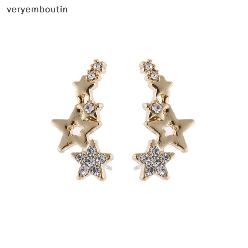 1 Đôi Bông Tai Ngôi Sao Đính Đá Thời Trang Dành Cho Nữ