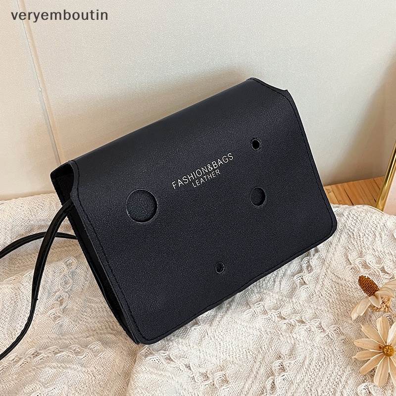 Túi Xách Đeo Vai Màu Trơn Có Khóa Cài Tùy Chỉnh Thời Trang Cho Nữ