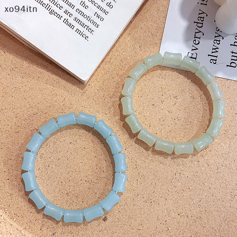 Vòng Tay Chuỗi Hạt Tre Và Pha Lê Thanh Lịch Phong Cách Vintage Cho Nữ