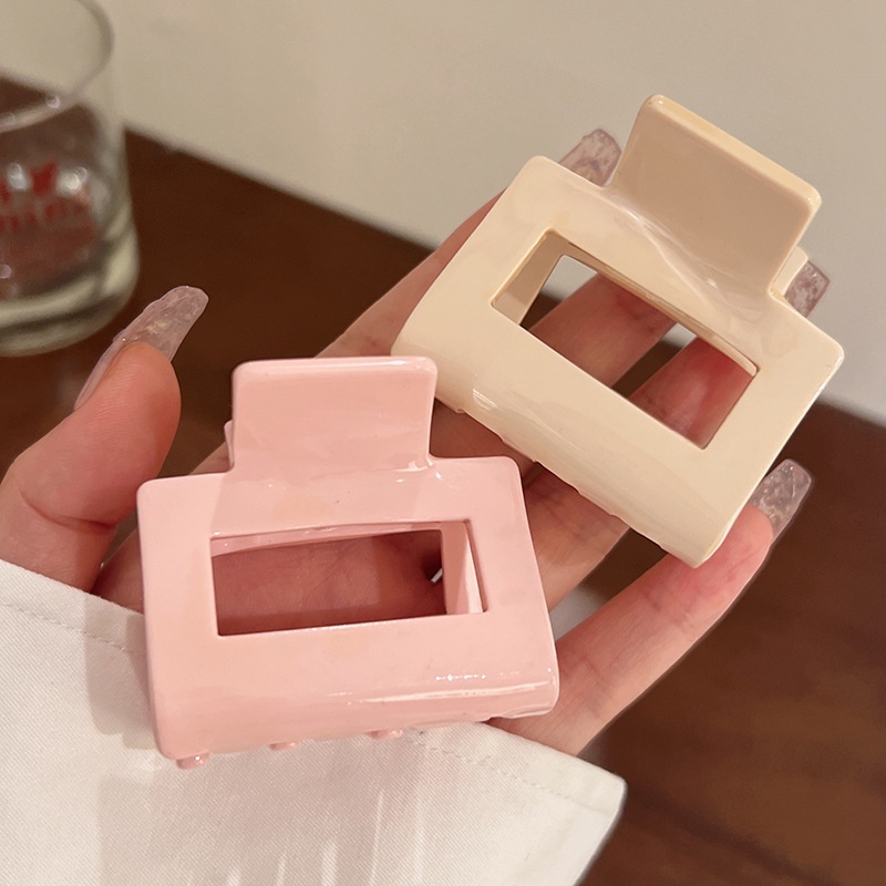 Kẹp Tóc Hình Vuông Bằng Nhựa Resin Phong Cách Hàn Quốc Thời Trang Cho Nữ