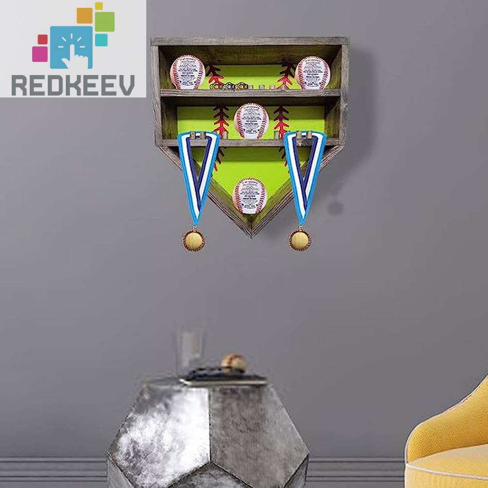 Giá Đỡ Bóng Chày Bằng Gỗ Gắn Tường Tiện Lợi Dành Cho Trẻ Em